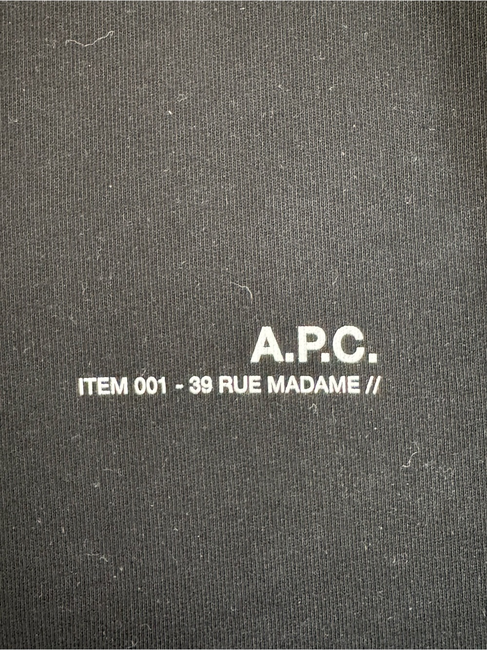 A.P.C. Black Crewneck Sweatshirt with Small White Logo - Picture 3 of 4